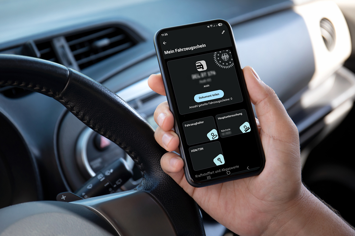 Der Fahrzeugschein wird digital