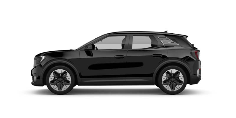Seitliche Ansicht des Ford Explorer in schwarz