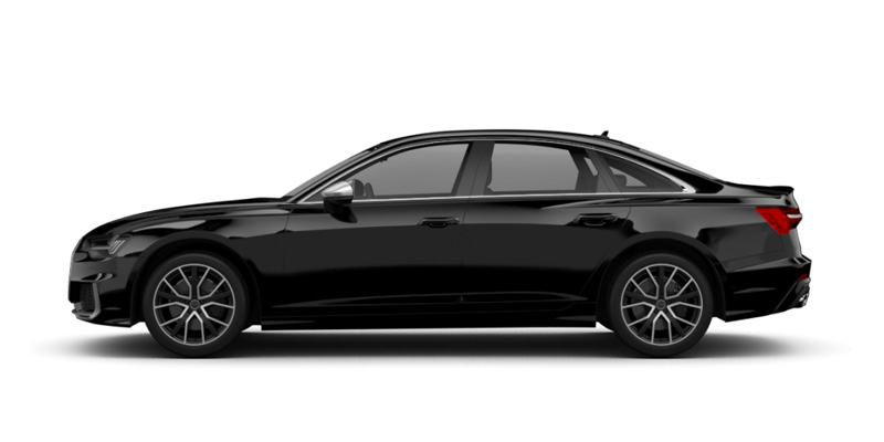 Seitliche Ansicht des Audi A6 Limousine in schwarz