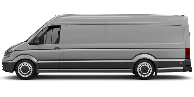 Seitliche Ansicht des VW Crafter